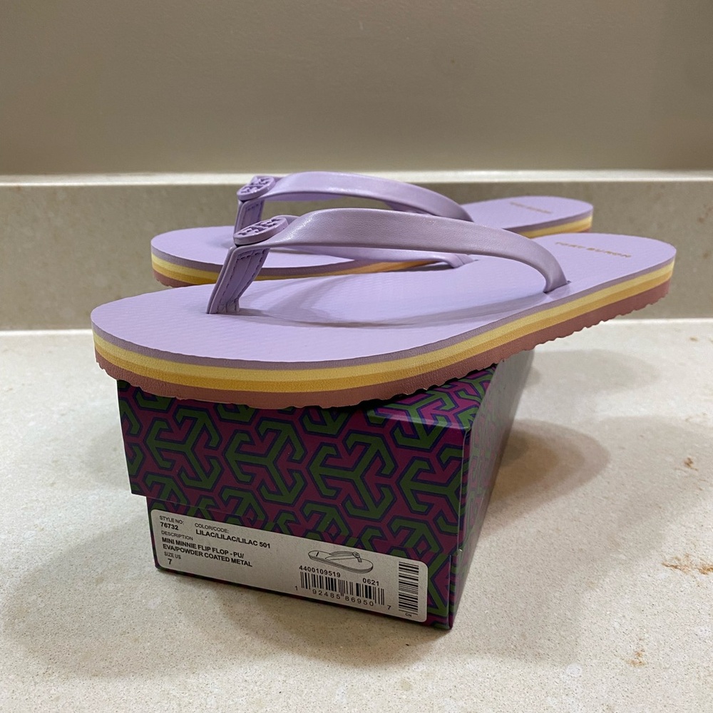 Tory Burch Mini Minnie Flip Flop -Lilac